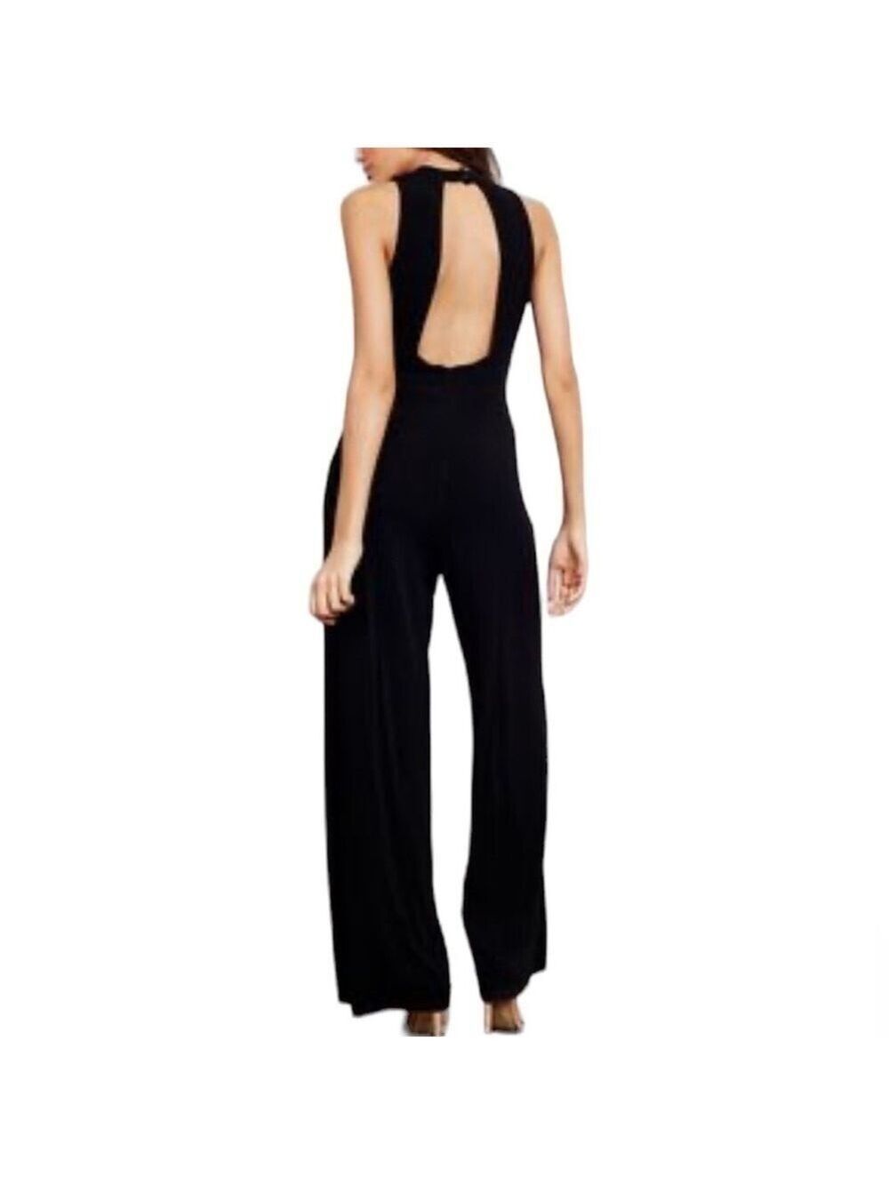 MOSCHINO Cheap and Chic Black long pants Romper Jumpsuit open back Sz US 4